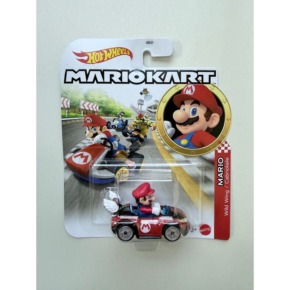 Hot Wheels Mario Kart Mario Wild Wing Die-Cast Toy Car 1:64 Scale GBG25 Red